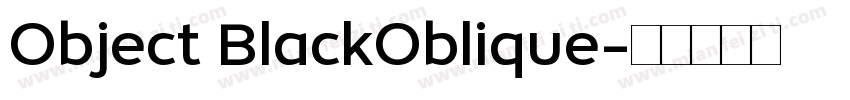 Object BlackOblique字体转换
